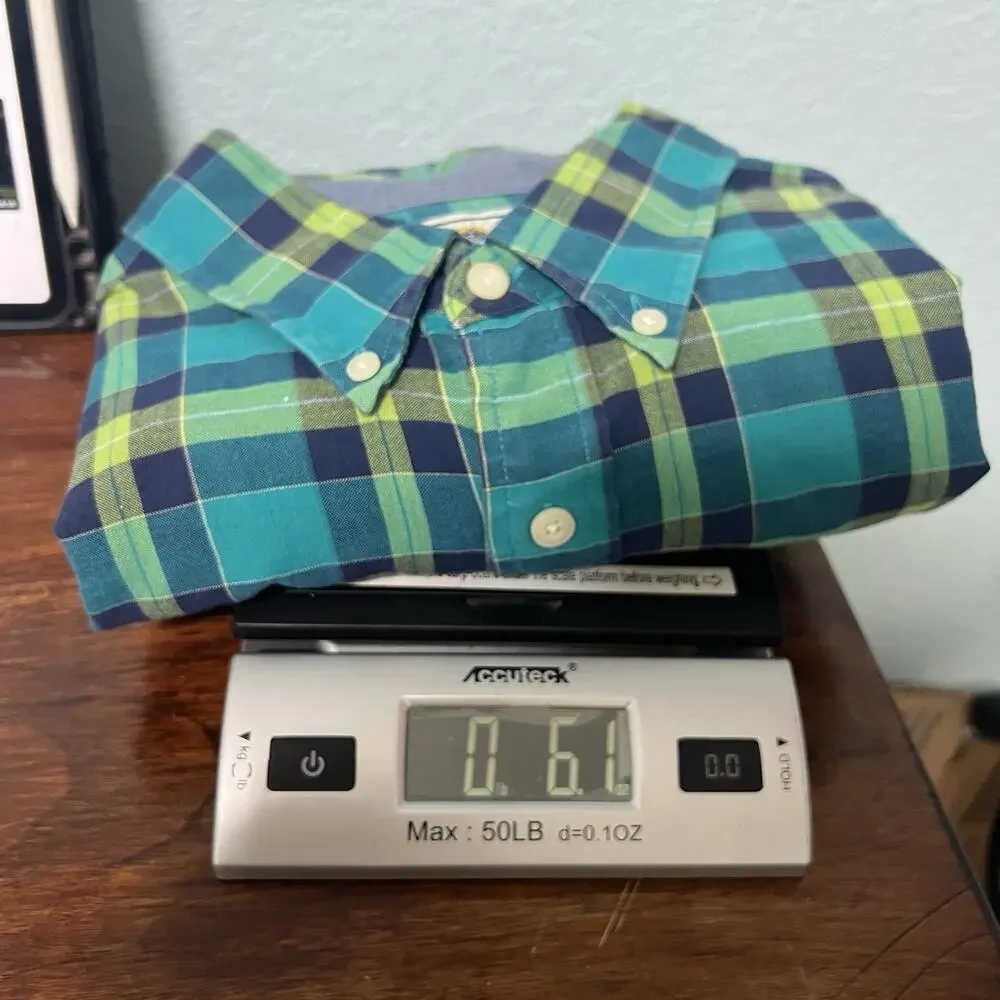 Pendleton Surf Shirt Mens XL Green Plaid Short Sleeve Button Down Casual Summer